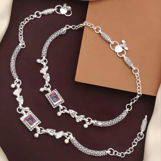 Women's Silver Plated Anklets